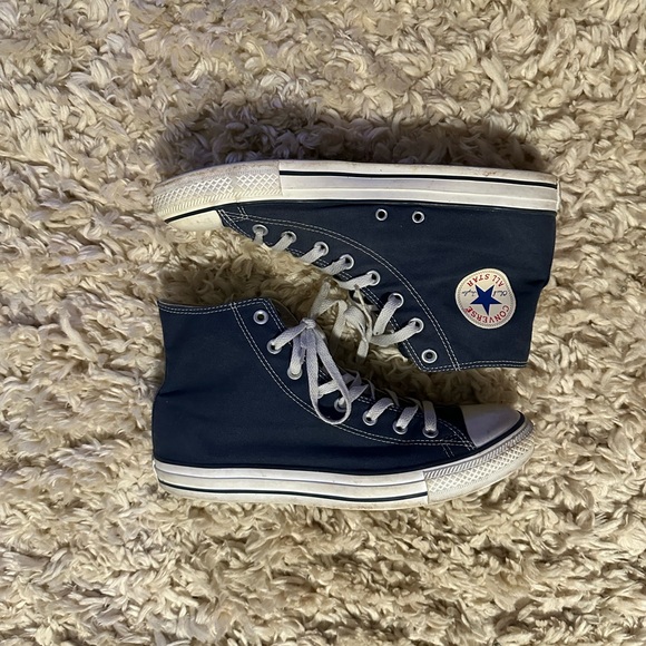 Converse All Star Chuck Taylor Sneakers. Men’s Sz 10 Navy/Blk/Egret - Picture 2 of 10